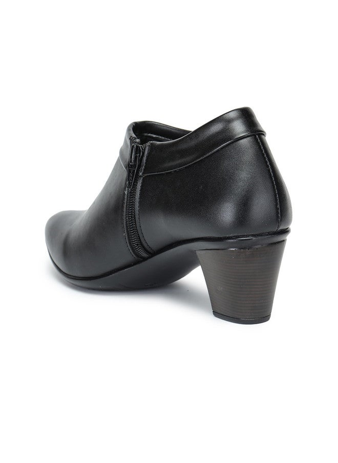 She Zone أحذية شيزون السوداء ذات الكعب السميك - Image 3