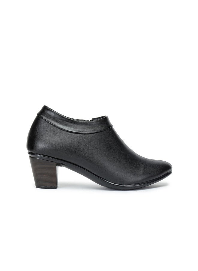 She Zone أحذية شيزون السوداء ذات الكعب السميك - Image 4