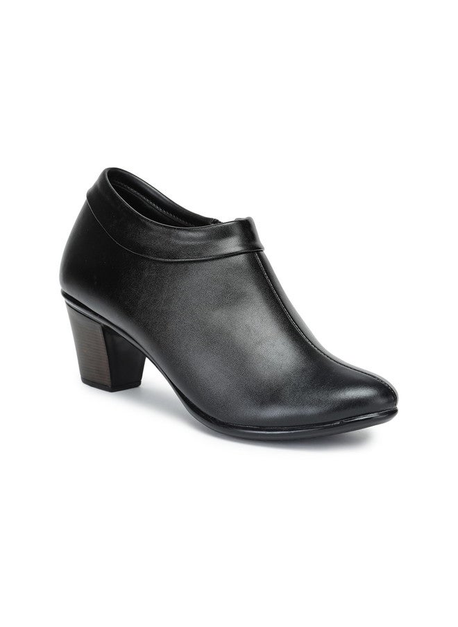 She Zone Shezone Black Solid Block Boots - Image 2