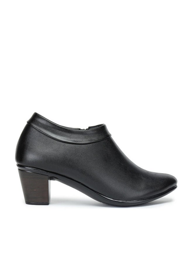 She Zone Shezone Black Solid Block Boots - Image 1