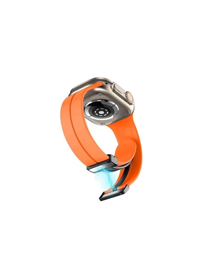 CMP - Magnetic Apple Watch Band 49mm 45mm 44mm 42mm for Women Men, Replacement Wristbands Silicone Sport Strap for Apple Watch Series 9/ultra 2/8/ultra/7/SE/SE 2nd/6/5/4/3/2/1, iWatch Connect - Image 1