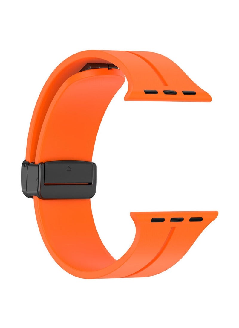 CMP - Magnetic Apple Watch Band 49mm 45mm 44mm 42mm for Women Men, Replacement Wristbands Silicone Sport Strap for Apple Watch Series 9/ultra 2/8/ultra/7/SE/SE 2nd/6/5/4/3/2/1, iWatch Connect - Image 1