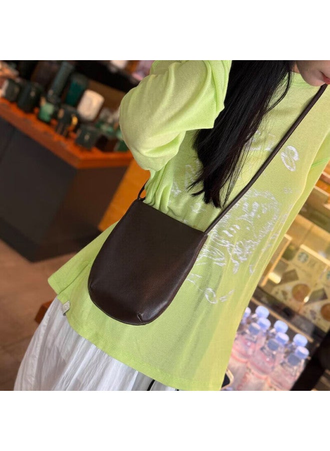 Yuyula Cowhide Women's Bag Small Niche Stylish Crossbody Shoulder Bag Birthday New Year Gift For Girls Girlfriend - Image 1