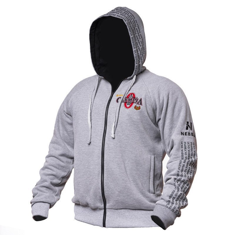 Generic 2019 New Orsay Sweater Olympia Fitness Jacket Sportswear Cotton Printed Bodybuilding Hooded Zipper Shirt 19 gray models