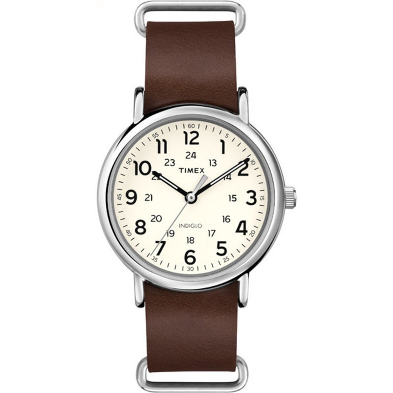 TIMEX ساعة تيمكس للجنسين T2P495 ويكندير 40 مم بحزام جلدي بني قابل للتعديل - Image 1