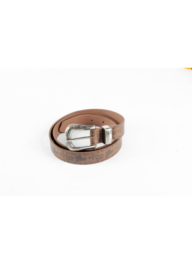 Generic Brown Leather Waist Belt For Her 110 CM  - Image 1
