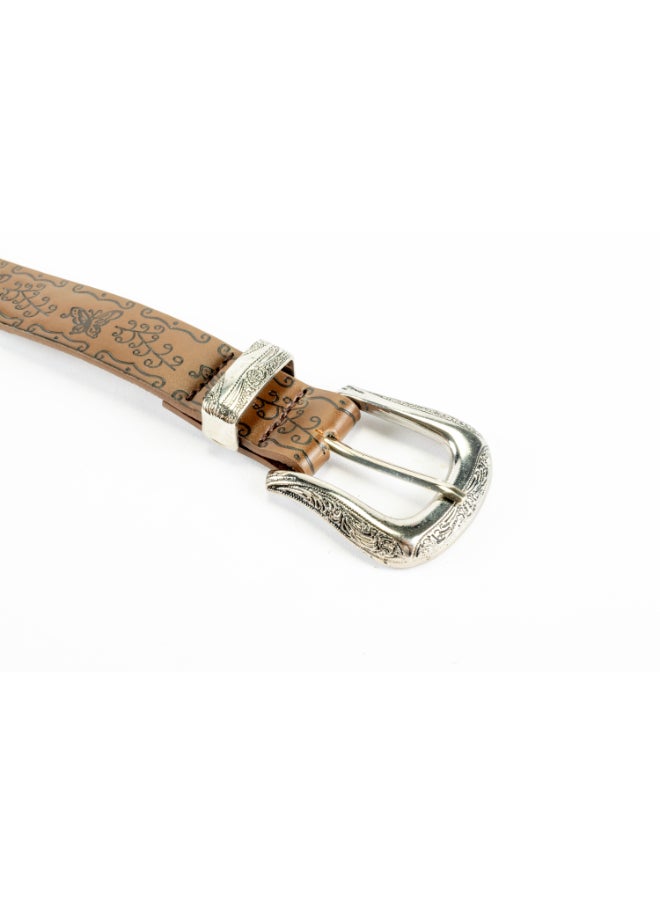 Generic Brown Leather Waist Belt For Her 110 CM  - Image 2