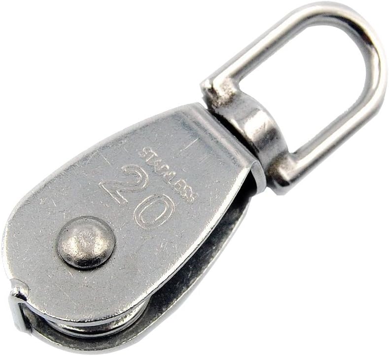 SeeRaphee 2 pcs/Set 20mm 304 Stainless Steel Single Pulley Block - Image 1