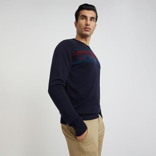 Raymond Dark Blue Sweater (Size: 42)-RMWX01258-B8 - Image 2