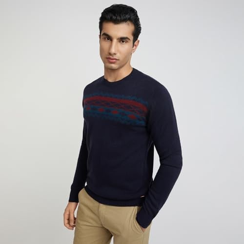 Raymond Dark Blue Sweater (Size: 42)-RMWX01258-B8 - Image 3