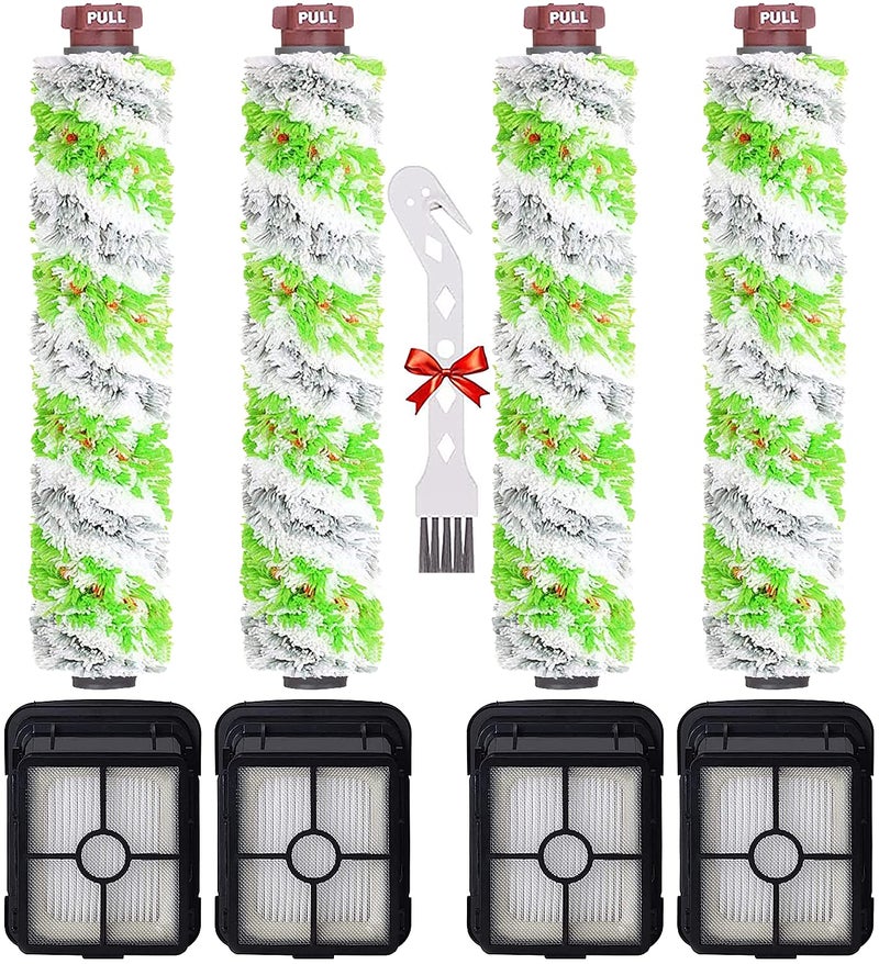 Tablenco for Bissell CrossWave Pet Pro 2306A CrossWave 1785 Series Replacement Parts 4 Pack 2460 MultiSurface Pet Pro Cleaner Brush Rolls TangleFree4 Pack 1866 Vacuum Filters Part 1613568 1608684 