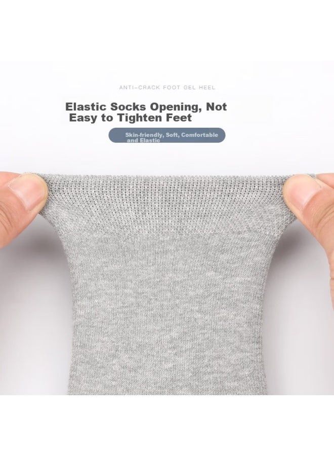 LANG SHA Langsha Men's Autumn And Winter Anti-crack Heel Moisturizing Cotton Socks For Men's Mid-calf Socks - Image 4