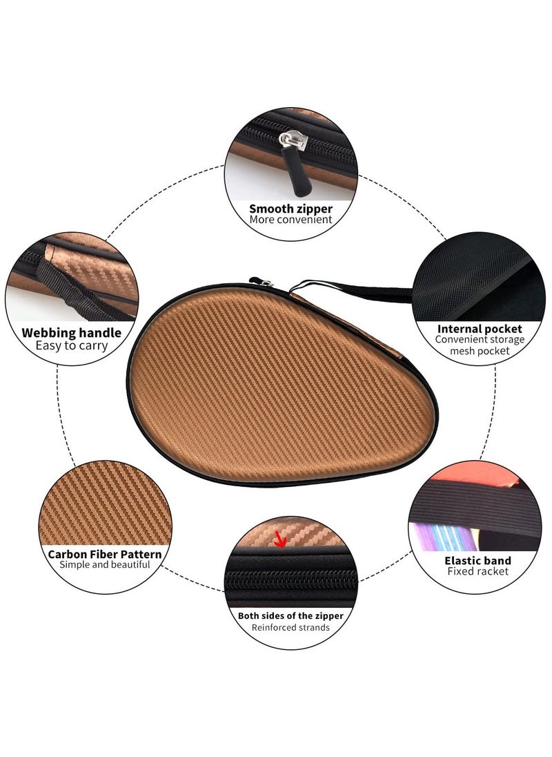 اسم المحتوى ناريلا Ping Pong Paddle Case, Table Tennis Racket Pocket Table Tennis Racket Cover Hard Shell Ping Pong Portable Storage Bag for Carry  Protect Ping Pong Paddle Drop-resistant and Durable - Image 4