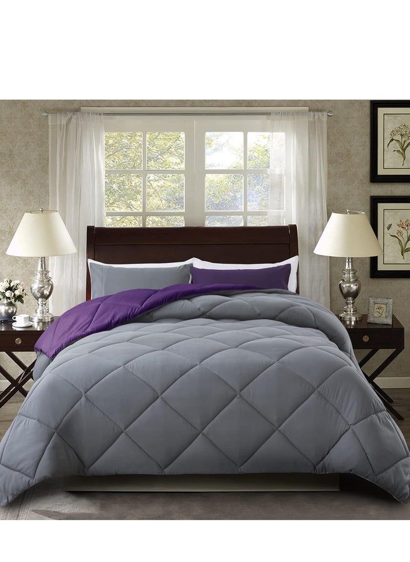 Generic Double Face All Season Microfiber Bed Comforter - Down Alternative Fiber Duvet Insert  - Image 3