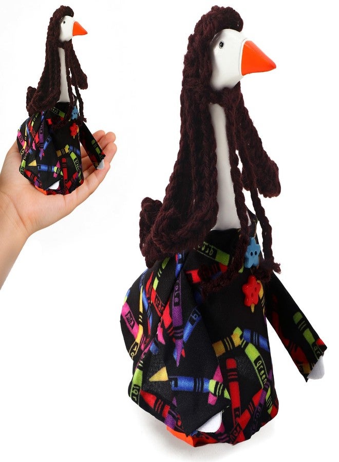 DTOFOOT Back to School Desk Goose Outfits, 7 Inch Magnetic Goose Statue Clothes Keychain Goose Costumes Accessories for Classroom Desk Decor Sculpture Decoration School Holiday Party - Image 1