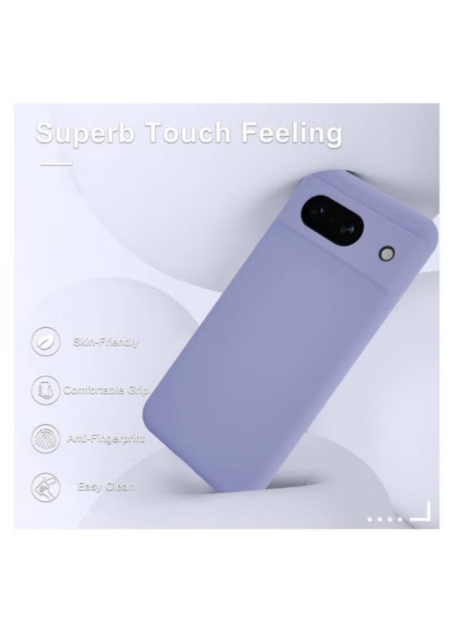 Google Pixel 8a Case â€“ Silicone Phone Case Full Body Shockproof Slim Cover, with 1 Screen Protector, Soft Anti-Scratch Microfiber Lining, Lavender Purple | WIDGETS MATRIX - Image 3