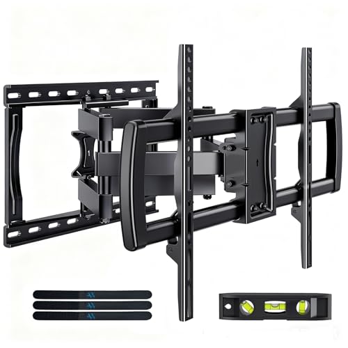 AX WABER Full Motion TV Wall Mount Bracket for Most 3285 inch TVsTV Mount with Dual Articulating ArmsTiltSwivelExtensionLevelingFits 8 12 16 StudsMax VESA 600x400mm Holds up to 132lbs - Image 1