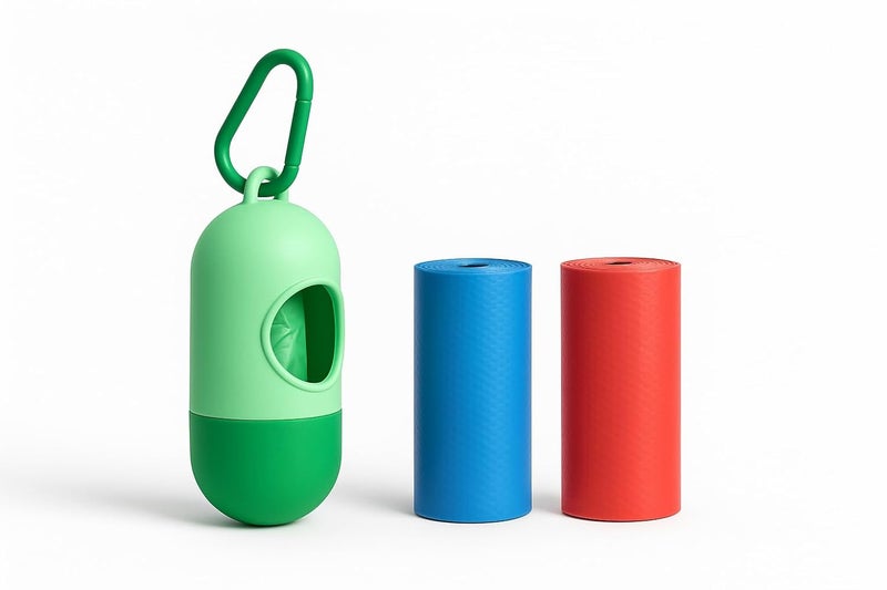 Amso Portable Disposable Baby Diaper Nappy Garbage Bag with Removable Capsule Box (1 Capsul and 2 Multi Color Garbage Roll) - Image 2