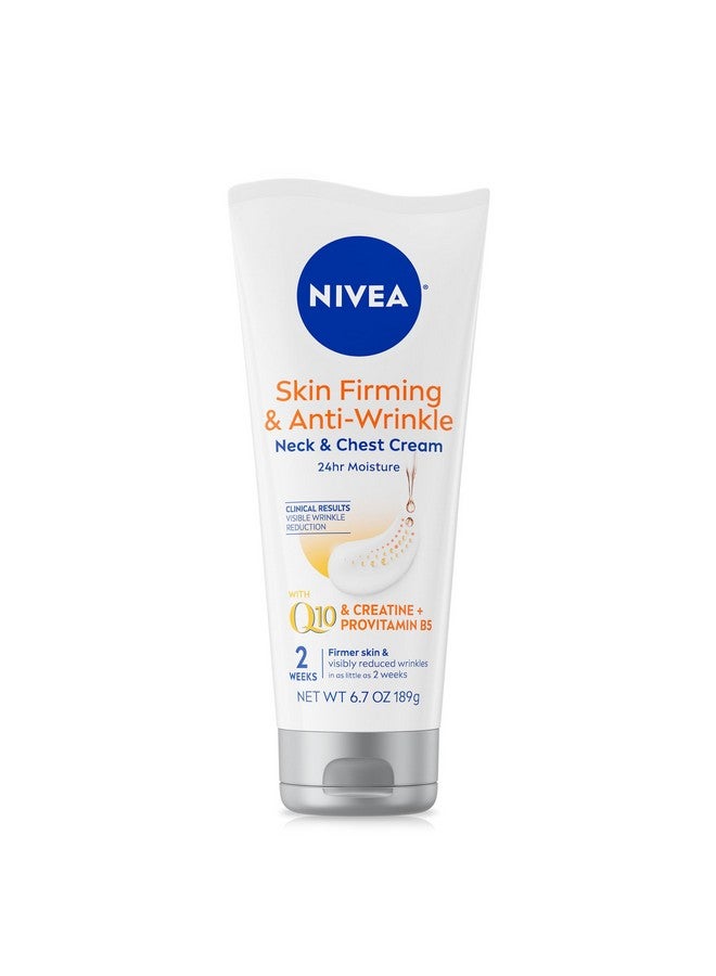 Nivea NIVEA Skin Firming and Anti Wrinkle Neck and Chest Cream with Q10, Creatine and Provitamin B5, Skin Firming Body Cream Reduces the Look of Fine Lines and Wrinkles, 6.7 Oz Tube - Image 1