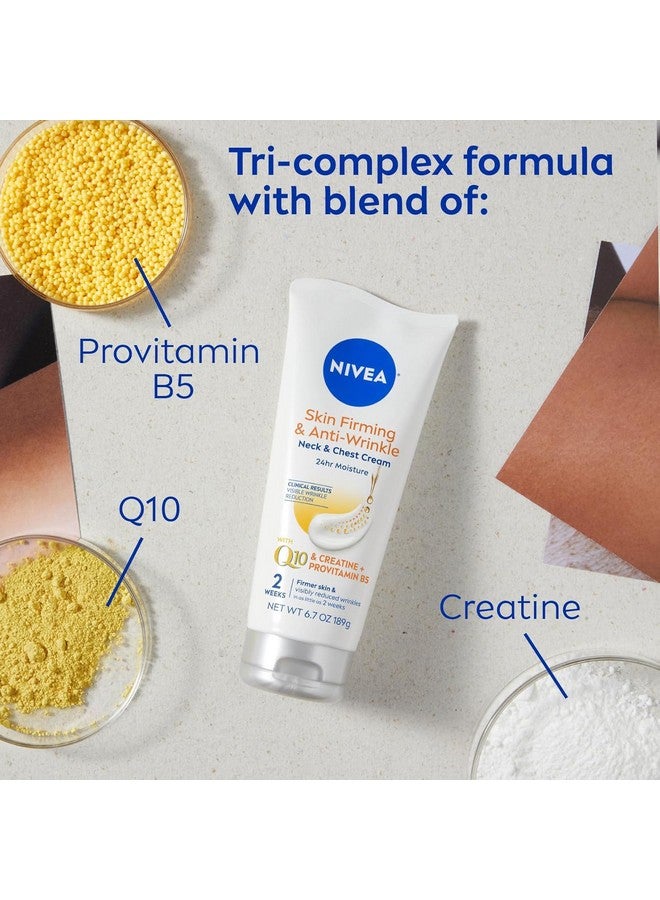 Nivea NIVEA Skin Firming and Anti Wrinkle Neck and Chest Cream with Q10, Creatine and Provitamin B5, Skin Firming Body Cream Reduces the Look of Fine Lines and Wrinkles, 6.7 Oz Tube - Image 3