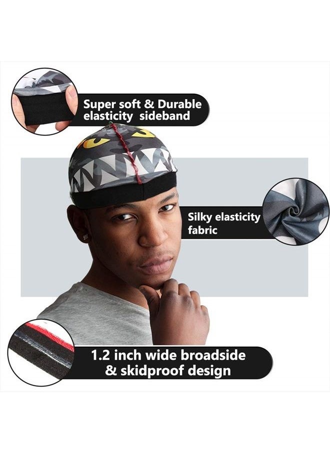 SPOVIEW - Premium Silky durag & Wave Cap(Multi Colors),Designer Durag with Long Wide Tail for 361 Wave - Image 1