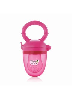 Soft Silicone Nibbler With Extra Mesh For Babies, Baby Fruit & Food Feeder, Anti Choking Fruit Pacifier, Teether For Infant, 100% Bpa Free, 3 Months+ (Fruttino - Pink)