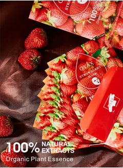 OYAX Facial Sheet Mask  Strawberry Mask Bio Collagen Face Mask Clarifying Nourishing Firming Beauty Facial Mask  - Image 5