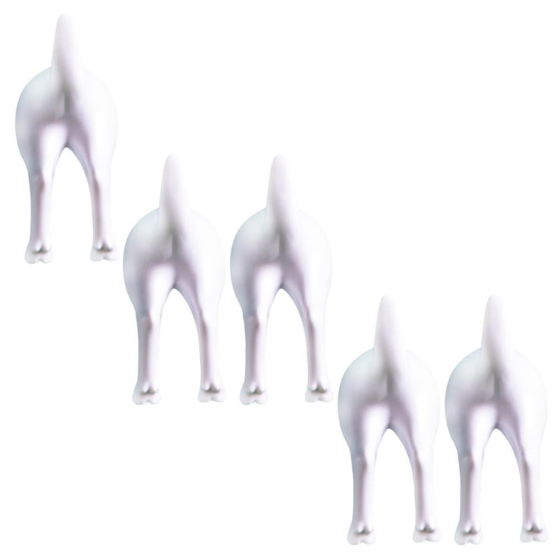 Wall Mounted Punch Free Hooks Black And White Set For Bathroom Towel And Coat Hangers - Image 2