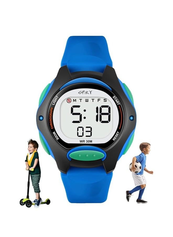 SPIKY Digital Sports Watch for Kids | Multifunctional with Luminous LED Display & Alarm | Water-Resistant & Silicone Strap | Best Birthday Gift Wrist Watches for Boys & Girls | Age 2-14 yrs - Image 1