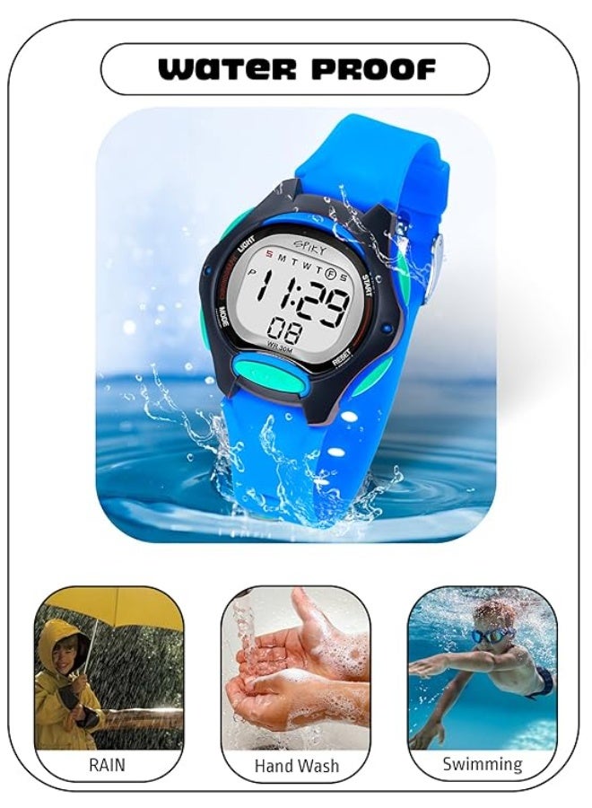 SPIKY Digital Sports Watch for Kids | Multifunctional with Luminous LED Display & Alarm | Water-Resistant & Silicone Strap | Best Birthday Gift Wrist Watches for Boys & Girls | Age 2-14 yrs - Image 2