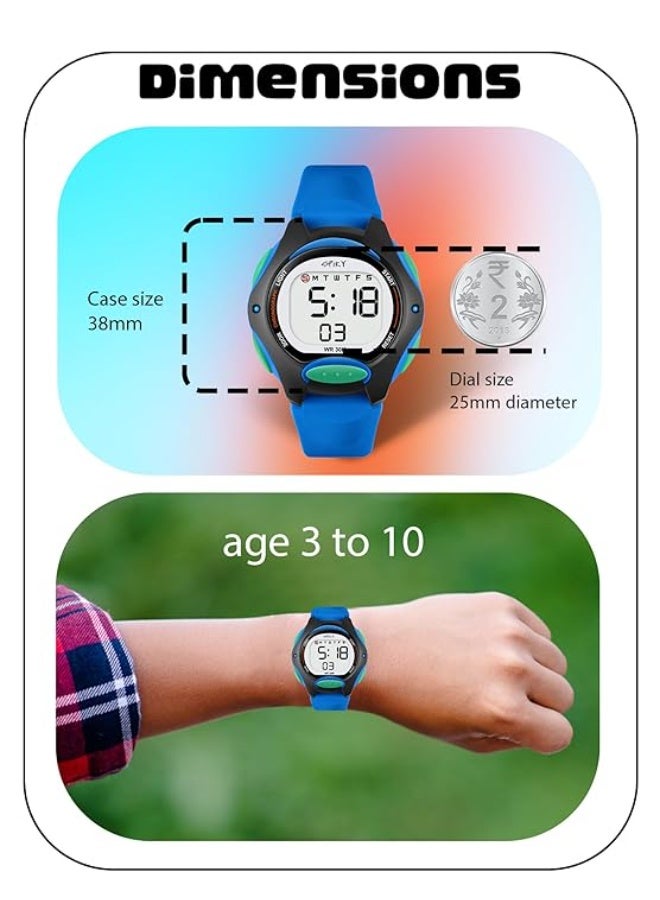 SPIKY Digital Sports Watch for Kids | Multifunctional with Luminous LED Display & Alarm | Water-Resistant & Silicone Strap | Best Birthday Gift Wrist Watches for Boys & Girls | Age 2-14 yrs - Image 3