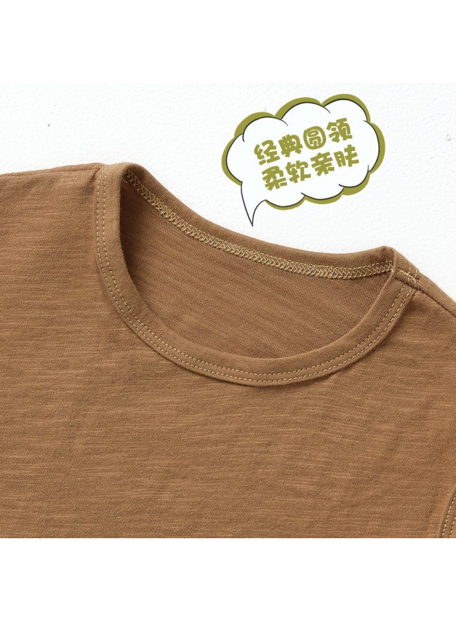 Doxiluka Baby Short Sleeve T-shirt Summer Thin Bamboo Cotton Infant Top Breathable Undershirt Half Sleeve Outfit For Newborns & Toddlers - Image 3