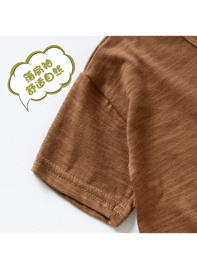 Doxiluka Baby Short Sleeve T-shirt Summer Thin Bamboo Cotton Infant Top Breathable Undershirt Half Sleeve Outfit For Newborns & Toddlers - Image 4