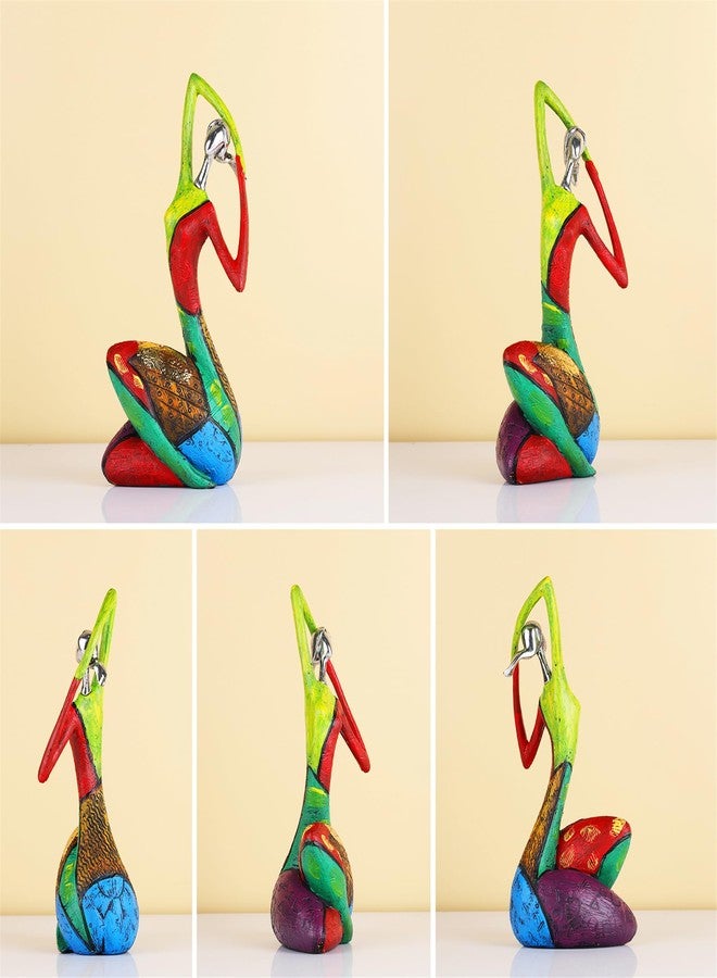 suruim Abstract Art Woman Sculpture Figurines Colorful Yoga Character Statue for Modern Home Decoration Handcrafted Figurine with Expressive Design Hand Painted Oil Painting Woman Statue (C) - Image 2