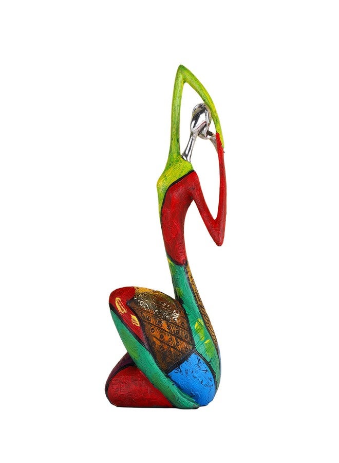 suruim Abstract Art Woman Sculpture Figurines Colorful Yoga Character Statue for Modern Home Decoration Handcrafted Figurine with Expressive Design Hand Painted Oil Painting Woman Statue (C) - Image 1