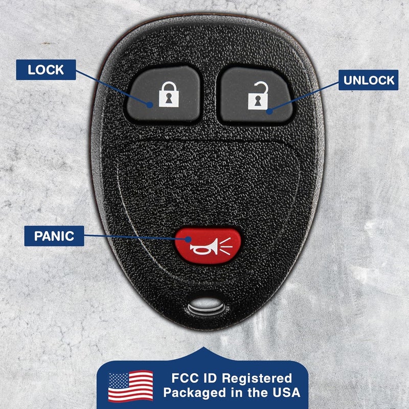 KeylessOption Keyless Entry Remote Control Car Key Fob Replacement for 15913420 (Pack of 2) - Image 5