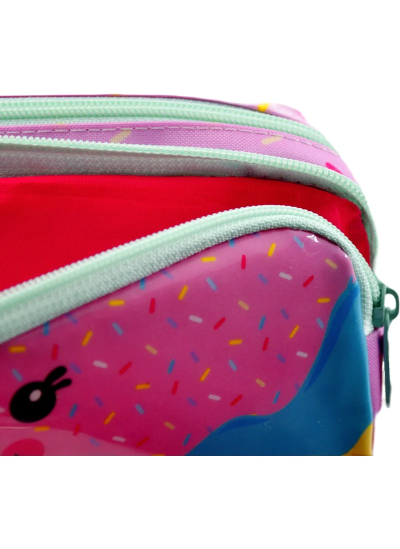 muggle Pink Ice Cream 2 Compartment Pen Holder Bag (MU-8713)