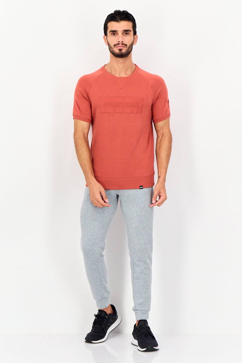 UNDER ARMOUR تي شيرتات رجالية قصيرة الأكمام مناسبة للأنشطة الخارجية، صدئ - Image 3