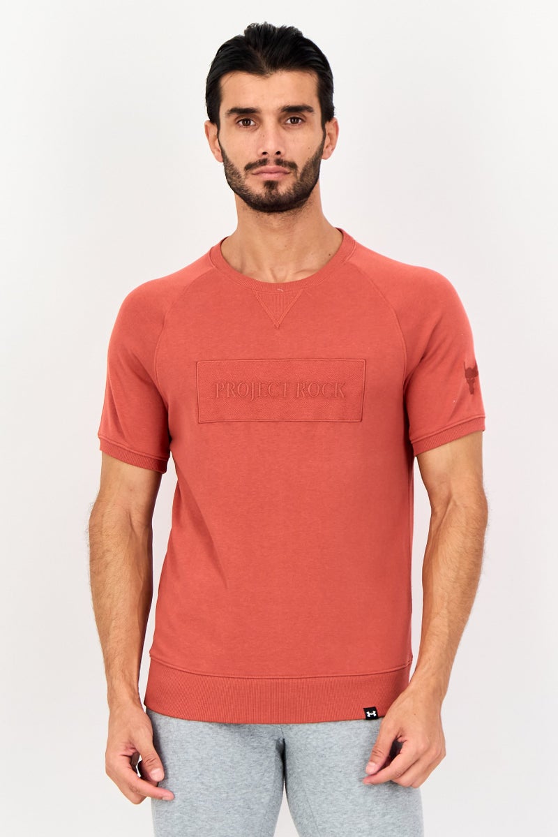 UNDER ARMOUR تي شيرتات رجالية قصيرة الأكمام مناسبة للأنشطة الخارجية، صدئ - Image 1