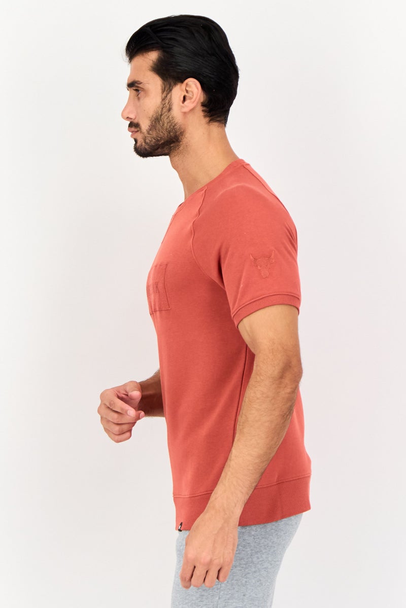 UNDER ARMOUR تي شيرتات رجالية قصيرة الأكمام مناسبة للأنشطة الخارجية، صدئ - Image 2