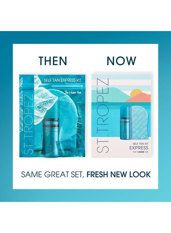 ST.TROPEZ Self Tan Express Mini Kit: Travel-Sized Light/Medium/Dark 1-3 Hour Express Mousse and Tanning Applicator Mitt, Even & Natural, Vegan - Image 5
