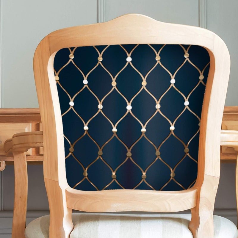 Main Street Peel and Stick Craft Paper. Navy and Gold Geometric Print -12-Pack of Luxury 16.75"x10" Panels. Embossed Paper for Art Projects, Crafts, DIY, Accent Wallpaper - Image 4
