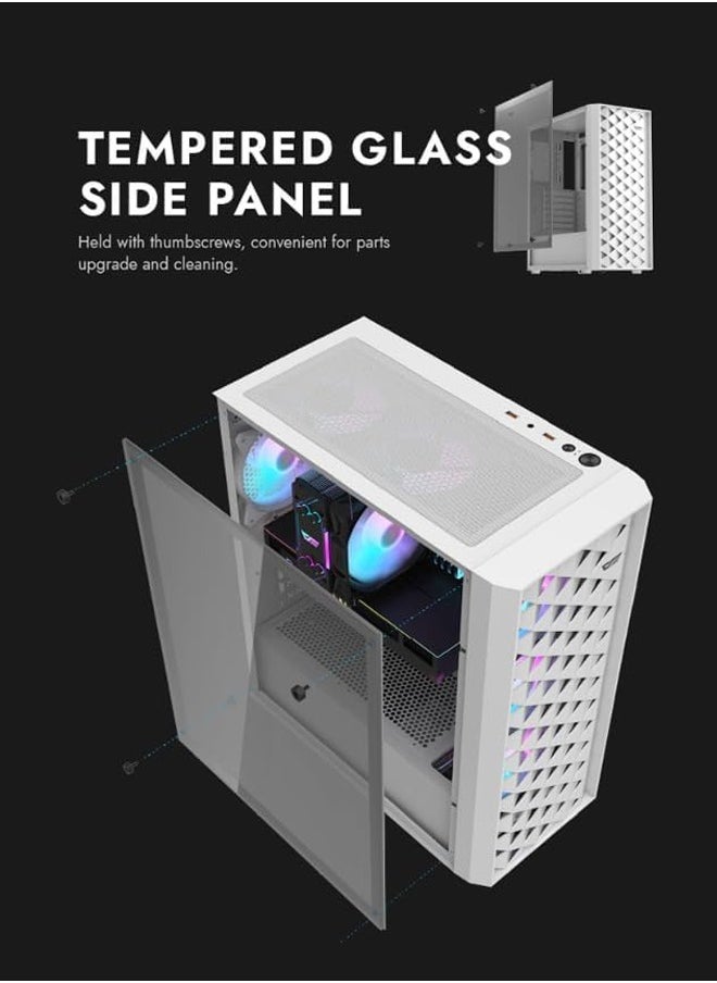 Game Sekret Pulsar Gaming PC -  Intel Core i5-11400F Processor | AMD Radeon RX 580 8GB GPU | 16GB DDR4 RAM | 1TB M.2 NVMe SSD | Air Cooler | WiFi Ready | Windows 11 Pro | Game Sekret Desktop Computer Tower  - Image 3