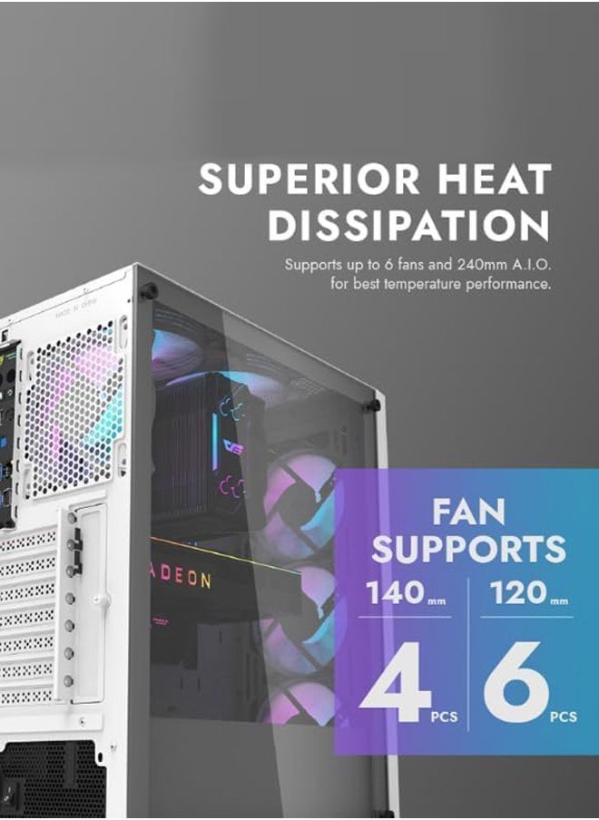 Game Sekret Pulsar Gaming PC -  Intel Core i5-11400F Processor | AMD Radeon RX 580 8GB GPU | 16GB DDR4 RAM | 1TB M.2 NVMe SSD | Air Cooler | WiFi Ready | Windows 11 Pro | Game Sekret Desktop Computer Tower  - Image 4