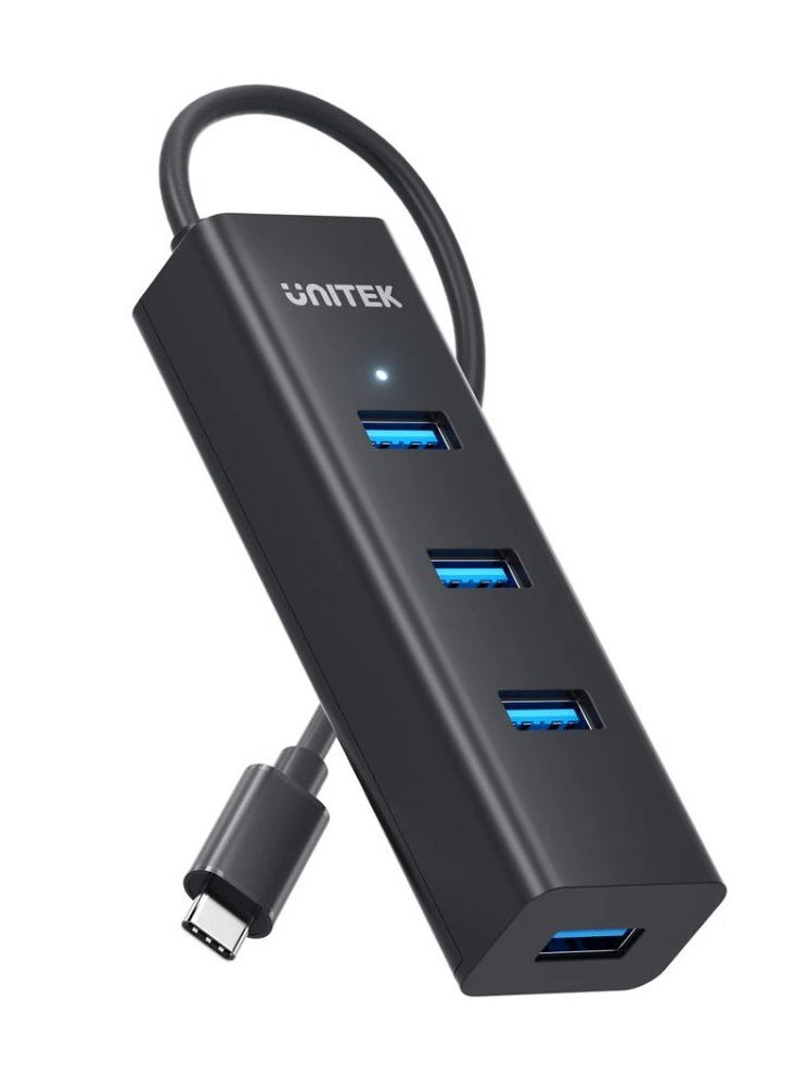UNITEK - UNITEK 4-Port USB-C Hub with 5Gbps Data Transfer Speeds for High-Efficiency Connectivity - Image 1