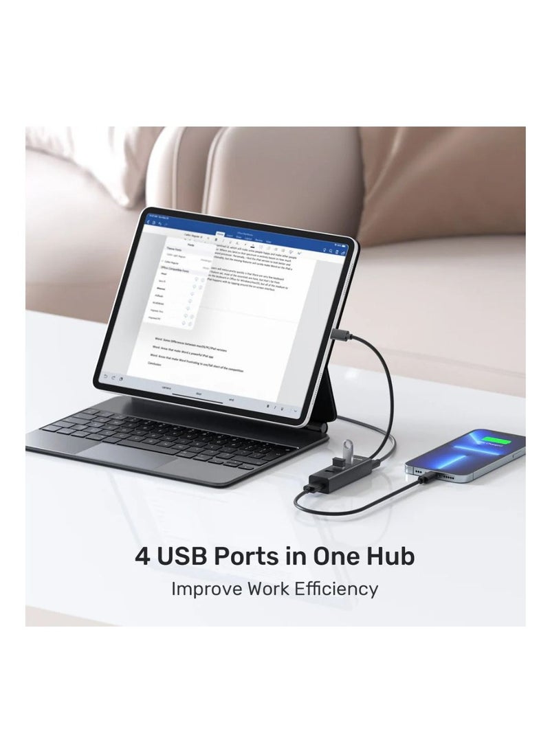 UNITEK - UNITEK 4-Port USB-C Hub with 5Gbps Data Transfer Speeds for High-Efficiency Connectivity - Image 1