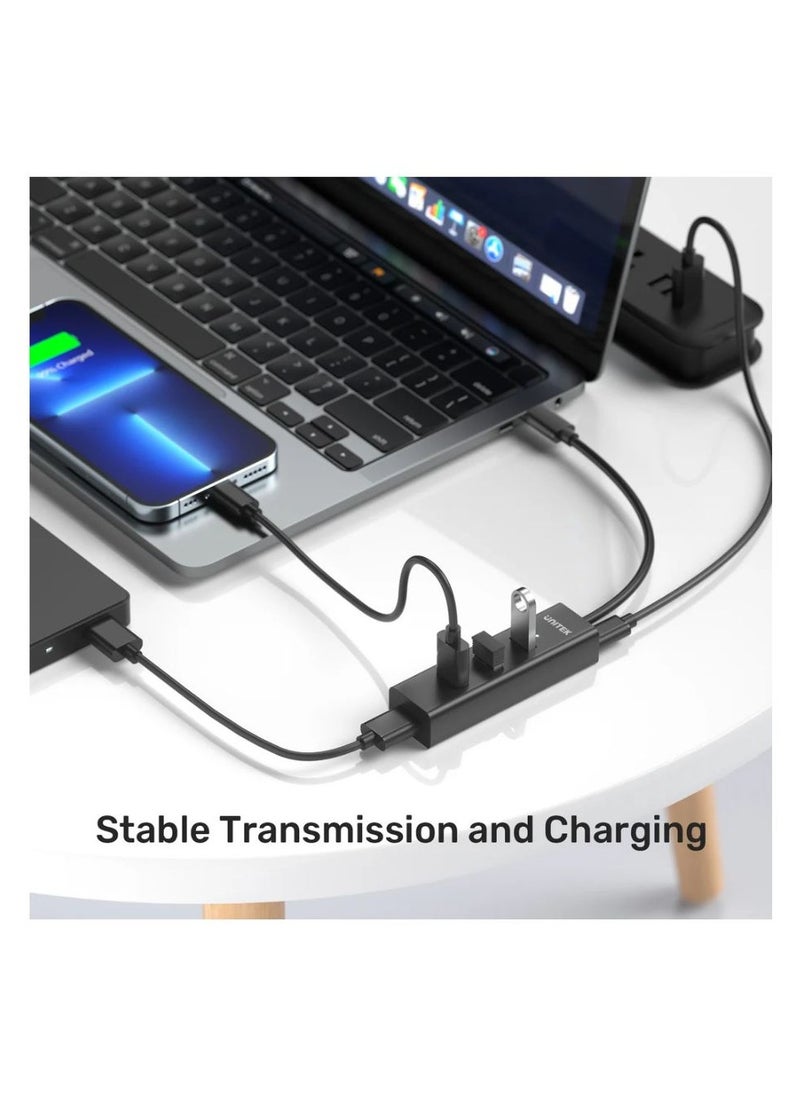 UNITEK - UNITEK 4-Port USB-C Hub with 5Gbps Data Transfer Speeds for High-Efficiency Connectivity - Image 1