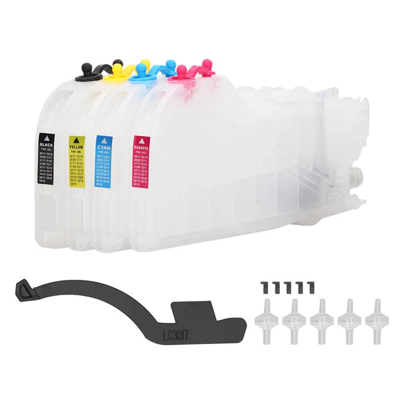 مجموعة خراطيش الحبر LC3213 من 4 ألوان: أرجواني، أزرق، أصفر، أسود - مقاومة للتسرب - متوافقة مع طابعات LC3019 و LC3213 - Image 2