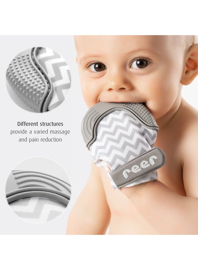REER Silicon Teething Mitten, Hand Teether Soothing Glove, With Crinkle Material, With Hygienic protective bag - Image 5