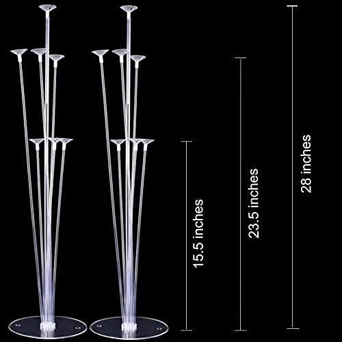 3A Featuretail Re-usable Balloon Stand, Set of Clear Table Desktop Balloon Stand for Birthday | Wedding Anniversary Decorations (2 Set Balloon Stand) - Image 4